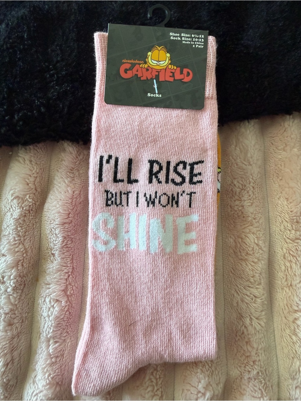 adidas Pink and Gold Garfield Crew Socks